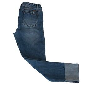 1822 Denim Jeans Women 4/27 Taylor Skinny Cuffed Dark Wash Distressed  Stretch